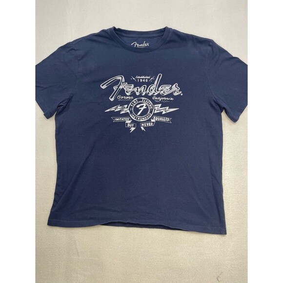 Lucky Brand Other - Fender Graphic Tee Large Navy Blue Lucky Brand Guitar Logo T-Shirt